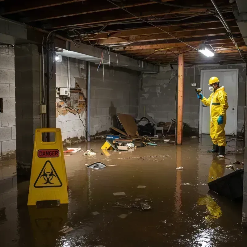 Flooded Basement Electrical Hazard in Jefferson Davis County, MS Property